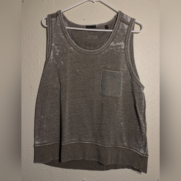 ATM Anthony Thomas Melillo Gray Boxy Sleeveless Tank Top Size Large - Picture 2 of 6